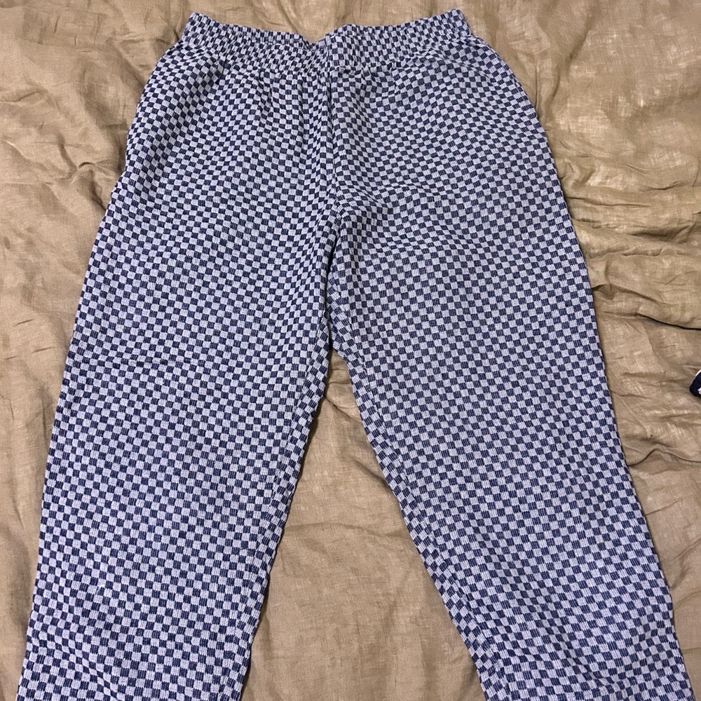 Beaton Linen Court Pants in Check